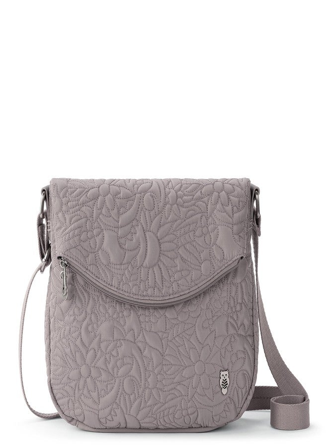Sakroots Foldover Crossbody Bag in Eco-Twill with Adjustable Strap, Mushroom Spirit Desert Quilted - Image 3
