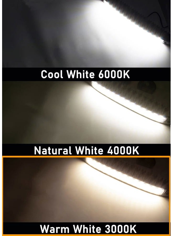 Raycharm 15.4" RV Low-Profile LED Work Light Fixture, 40° Down Angle Focused Flood Beam, 3000K Warm-White, High Light-Output Low Ampere, Aluminum Housing Black Finish, 12V/24V, 1-Pack - Image 4