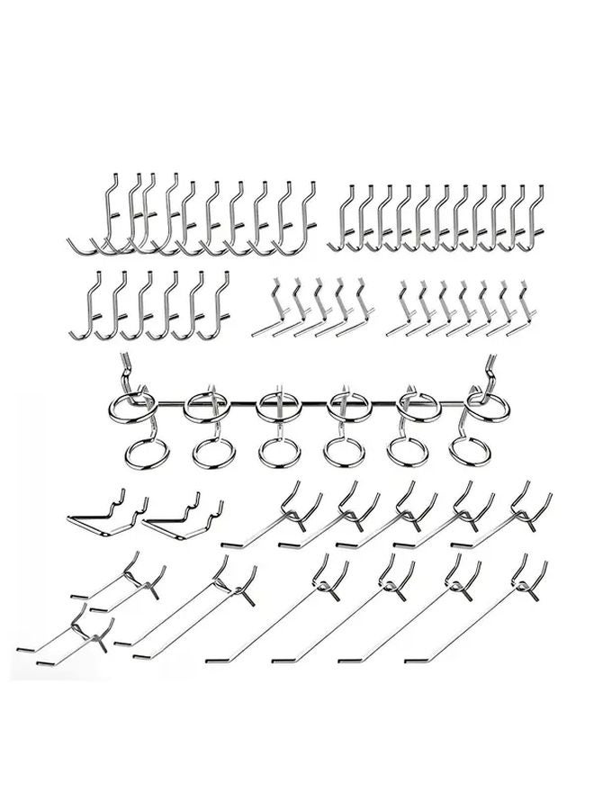 53pcs Pegboard Hooks For 1 Inch Hole Spacing Garage Storage Wall Organizers Craft Rooms - Image 1