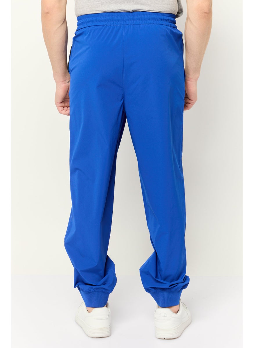 ESPRIT Men Regular Fit Solid Jogger Pants, Blue  - Image 3