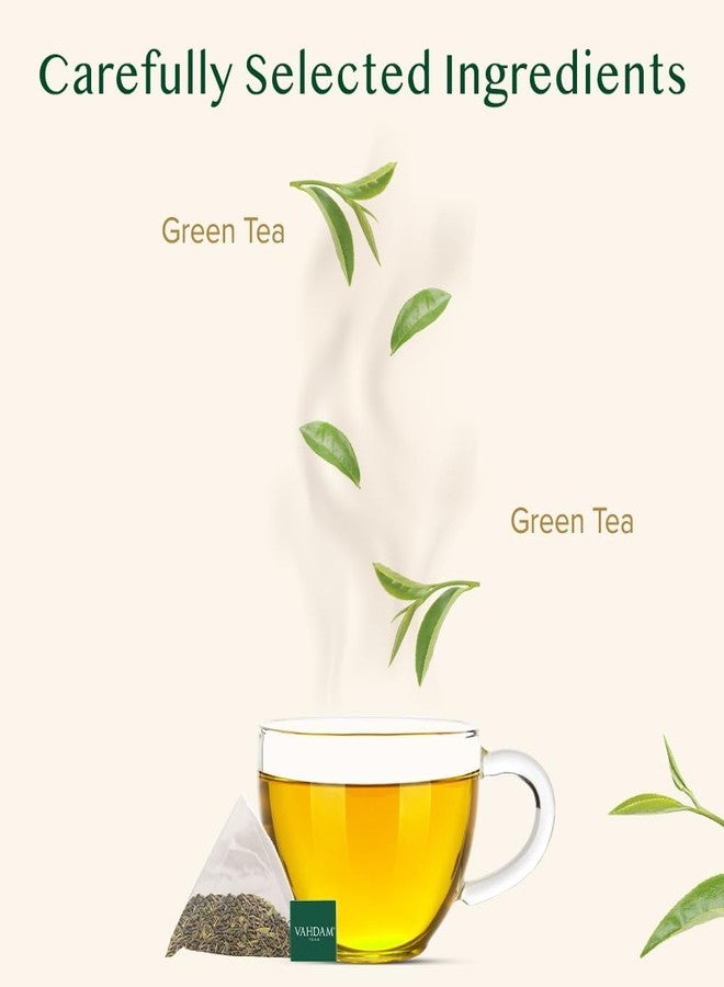 VAHDAM, Himalayan Green Tea (30 Count) High Grown, Non GMO, Gluten Free, Med Caffeine | Earthy & Smooth | Resealable & Individually Wrapped | Plant-Based Pyramid Tea Bags - Image 2