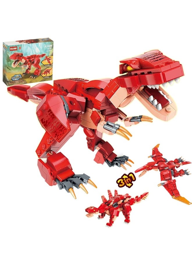 HSANHE STEM 3 in1 Dinosaurs Building Kits 287PCS, Toys for Kids Age 6-10 Year Old, Educational Building Sets Best Gifts for Boy 6-10  - Image 4
