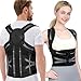 Sloworld Posture Corrector for Women and Men Upgraded Back Brace Adjustable Back Support for Upper and Lower Back Pain Relief Shoulder Straightener for Hunchback Scoliosis Lumbar Spine Black Large - Image 1