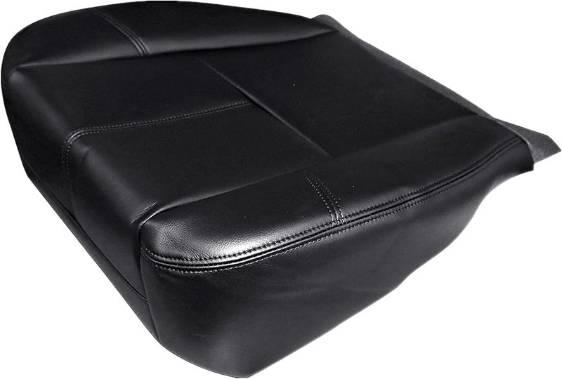 Priprilod Black Leather Driver or Passenger Side Bottom Seat Cover for Chevy Silverado, Sierra, Tahoe, Suburban, Avalanche, Yukon (2007-2014) - Image 1