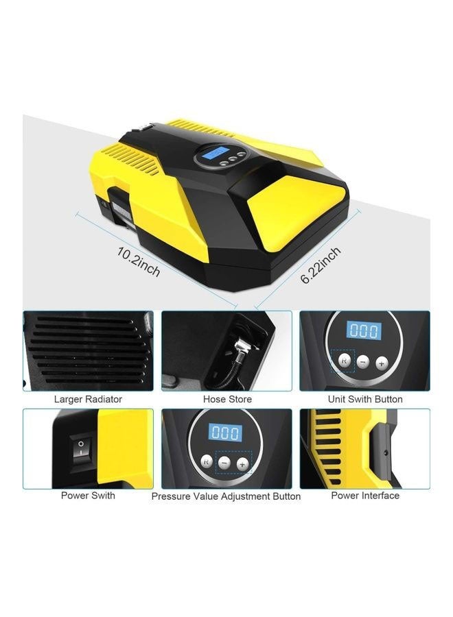 12V الرقمية سيارة الإطارات نفخ ، ضاغط الهواء المحمول مع توقف التلقائي و ضوء LED ، مضخة الهواء السريعة للسيارة دراجة دراجة نارية كرة فراش الهواء - Image 3