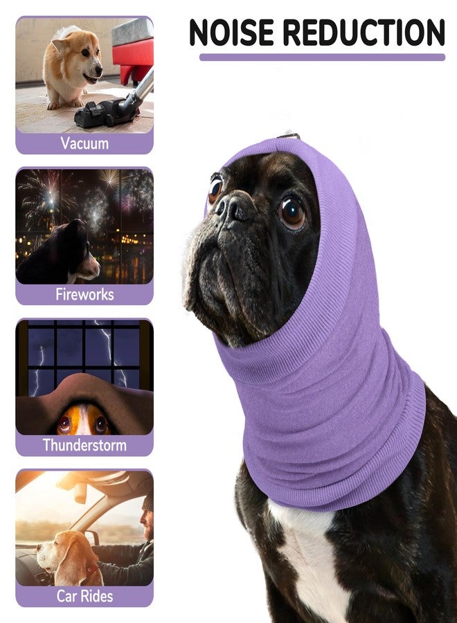 بوماي بوريتي هودي مهدئ للكلاب من بوميبوريتي، غطاء أذن قابل للتعديل لتخفيف القلق، عصابة رأس ناعمة للكلاب المصابة بأورام دموية، حماية أذن الحيوانات الأليفة من العواصف الرعدية، هودي مريح للألعاب النارية والعواصف الرعدية، مقاس كبير، بنفسجي - Image 5