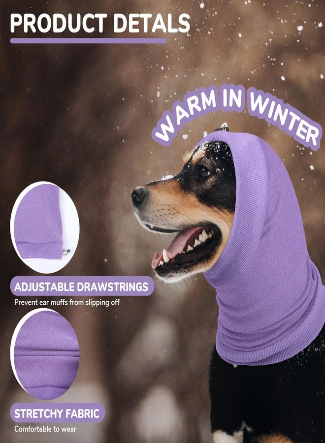 بوماي بوريتي هودي مهدئ للكلاب من بوميبوريتي، غطاء أذن قابل للتعديل لتخفيف القلق، عصابة رأس ناعمة للكلاب المصابة بأورام دموية، حماية أذن الحيوانات الأليفة من العواصف الرعدية، هودي مريح للألعاب النارية والعواصف الرعدية، مقاس كبير، بنفسجي - Image 3