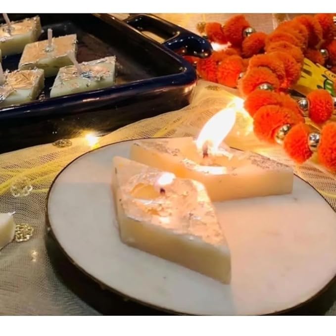 KROKIO® - Kajukatli Silicone Moulds for Candle Making Molds 3 Cavity Kaju Katli Mould Mithai Sweet Resin Art Craft Chocolate Cake Wax Mold DIY - Image 4