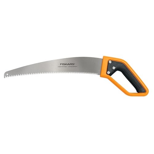 Fiskars 15” PowerTooth D-Handle Saw with Razor-Sharp Stainless Steel blade, Ergonomic SoftGrip Handle for Comfort and Control, Heavy-Duty Hand Saw - Image 1