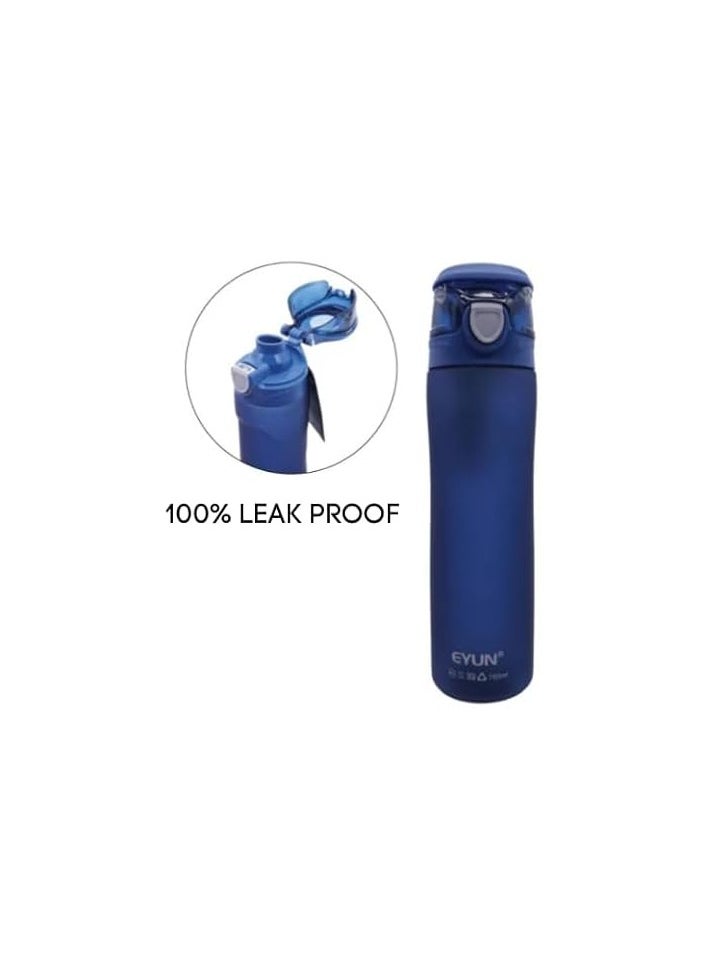 Generic - 750ml Acrylic Sports Water Bottle with Ring Handle – Durable, Portable, and Leak-Proof Hydration-Grey - Image 1