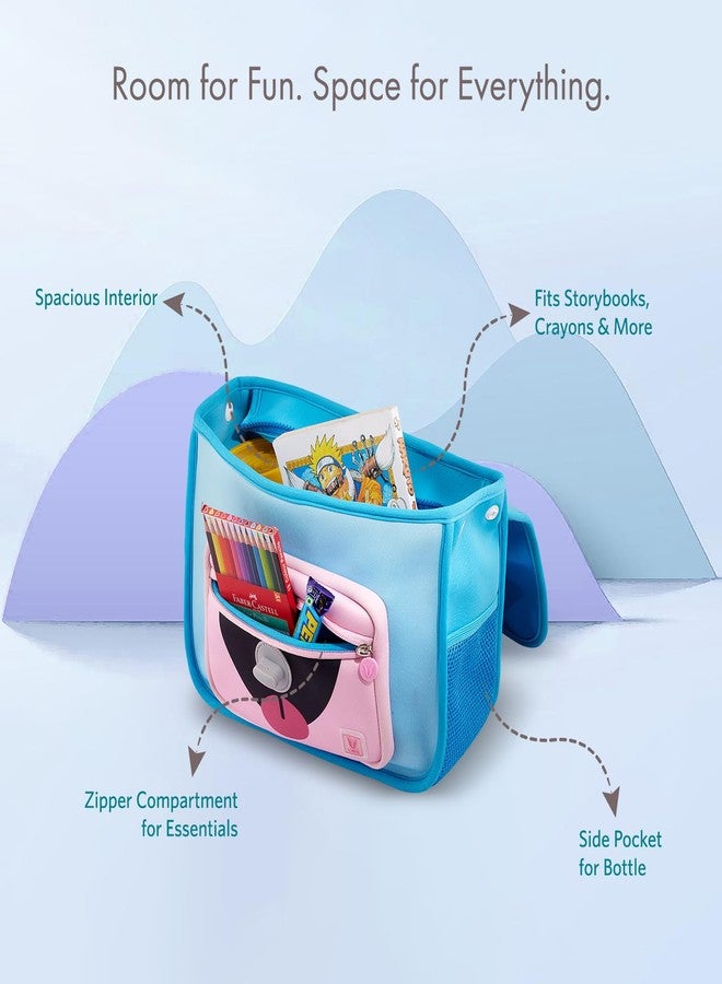 VAYA LY’L-CHAMP Kids Backpack for Boys & Girls (Ages 2-6 Years), Compact & Comfortable Rectangular Shape Backpack for Preschool, Water-Resistant, Easy-Clean School Bag with Multiple Pockets, Blue Sky - Image 4