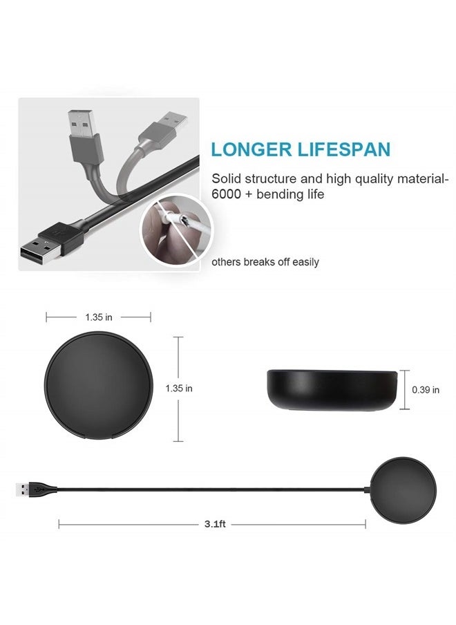 2 Pack Compatible with Samsung Watch Charger,Galaxy Watch 5/4 Charger Cable Dock USB Replacement for Samsung Galaxy Watch 5/5 Pro/4/4 Classic/3/Active 2/Active
