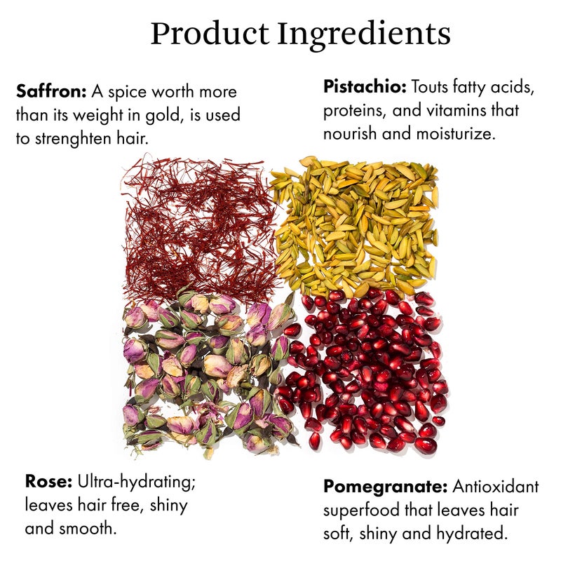 Joon Moisturizing Trio Set | 1.1oz Saffron Hair Elixir, 10.1oz Saffron Rose Shampoo and Conditioner - Image 4