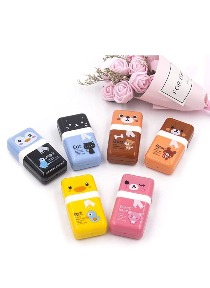 SYOSI - Pencil Eraser Shaving Roller Case for Easy Pick Up and Removal  Animal Themed Lovely and Fun Party Favor and School Supplies for Kids Back to school gift6 Pcs - Image 1
