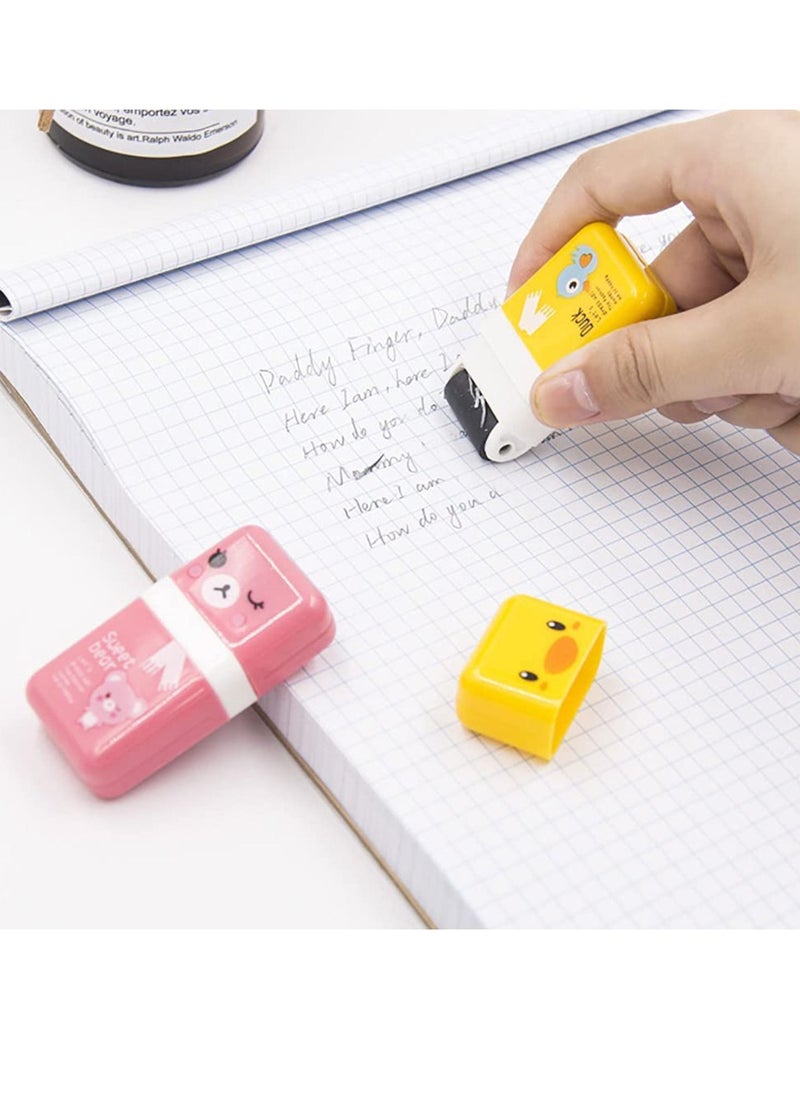 SYOSI - Pencil Eraser Shaving Roller Case for Easy Pick Up and Removal  Animal Themed Lovely and Fun Party Favor and School Supplies for Kids Back to school gift6 Pcs - Image 1