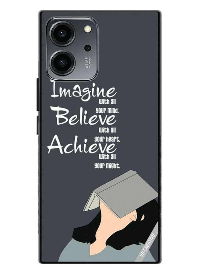 VR CREATIVE Protective Case Cover For Honor 80 SE Imagine Belive Achieve Design Multicolour - Image 1