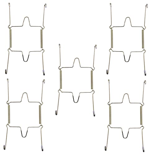 Xinlinke 5Pcs 6-Inch Small Invisible Plate Wire Hanger Wall Holders with Protective Rubber Cover for 5" to 7" Decorative Tray - Image 1