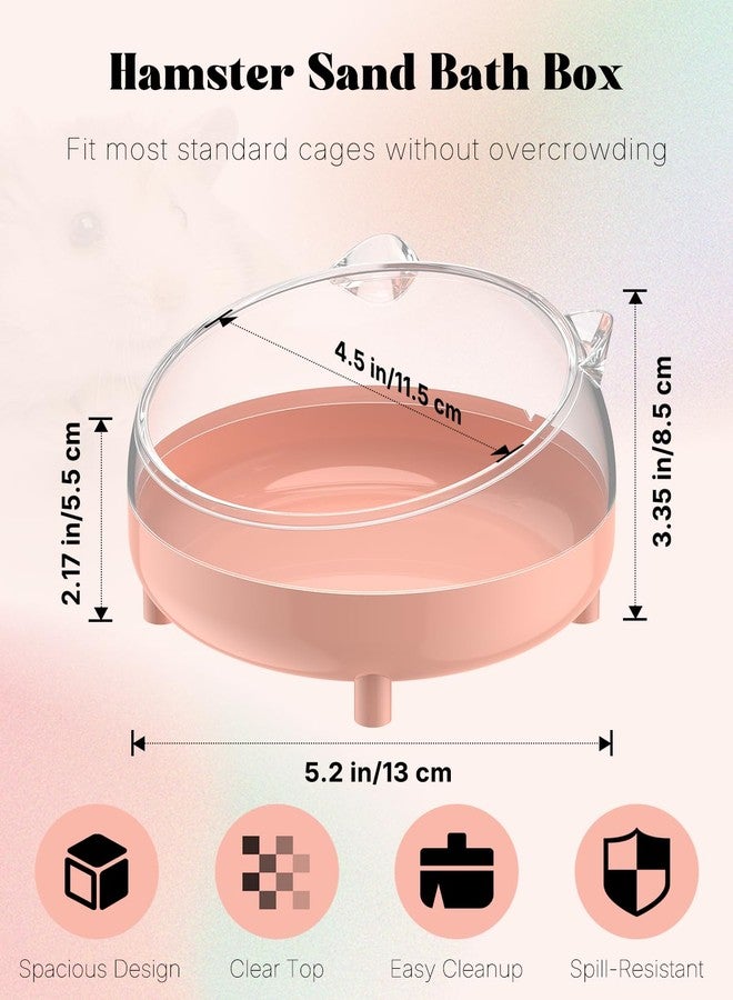 Pawfly Hamster Sand Bath Container, Hamster Sand Bath Box, Hamster Bathtub, Hamster Bathroom, Hamster Toilet, Plastic Dust Bath for Dwarf Hamsters, Syrian Hamsters, Mice, Gerbils & Small Animals - Image 2