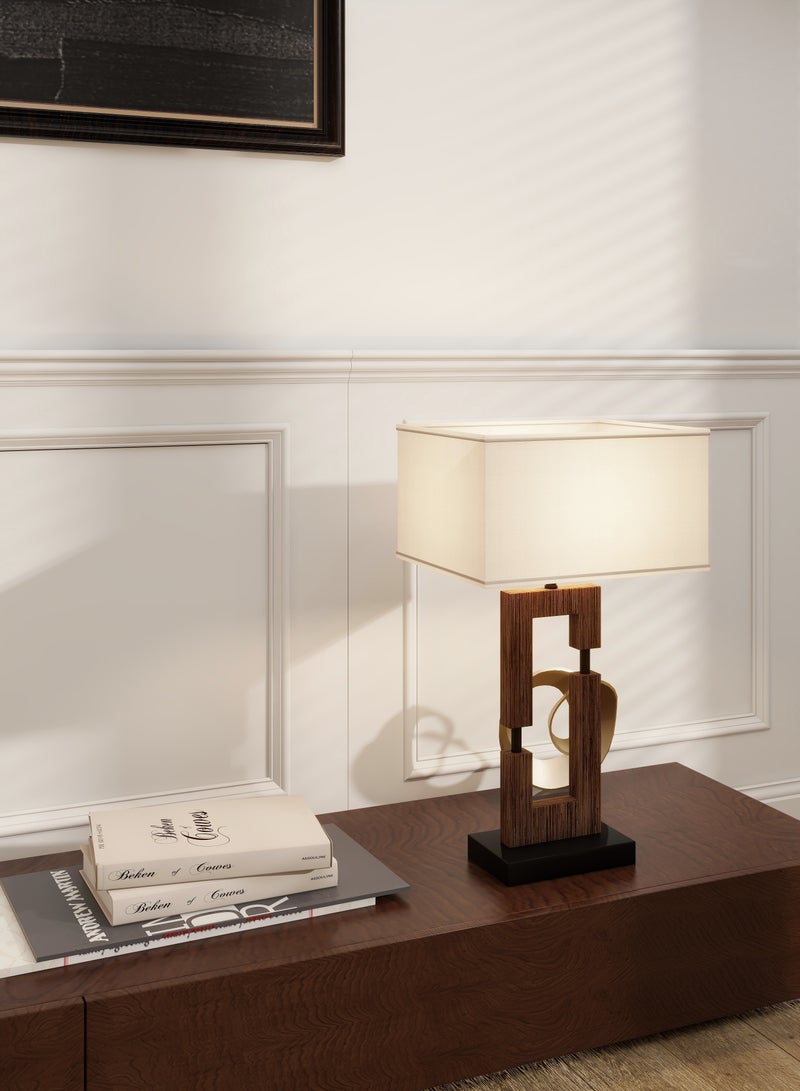 DREAMSIDEA Brown Table Lamps for Living Room Set of 2, Rustic Vintage Bedside Lamp for Bedroom Nightstand Entryway  - Image 4