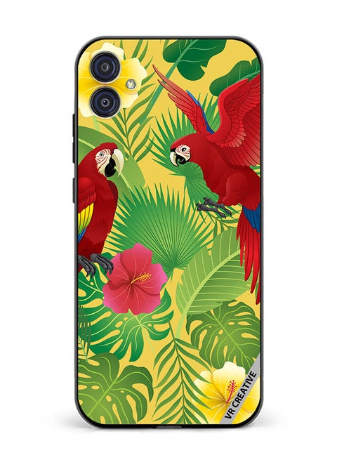 Protective Case Cover For Samsung Galaxy M04/F04 Parrot In Jungle Design Multicolour