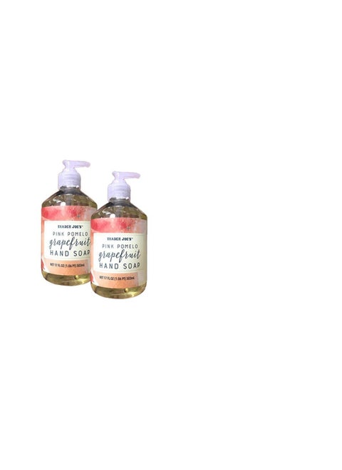 [Value Pack of 2] Trader Joe's Pink Pomelo Grapefruit Hand Soap 17Fl.Oz