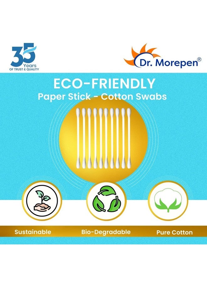 دكتور.موربين DR. MOREPEN BUDS - سدادات أذن مصنوعة من القطن الخالص بنسبة 100% وورق صديق للبيئة - عبوة من 4 قطع تحتوي على 100 قطعة من أعواد القطن - Image 3