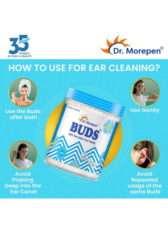 دكتور.موربين DR. MOREPEN BUDS - سدادات أذن مصنوعة من القطن الخالص بنسبة 100% وورق صديق للبيئة - عبوة من 4 قطع تحتوي على 100 قطعة من أعواد القطن - Image 5