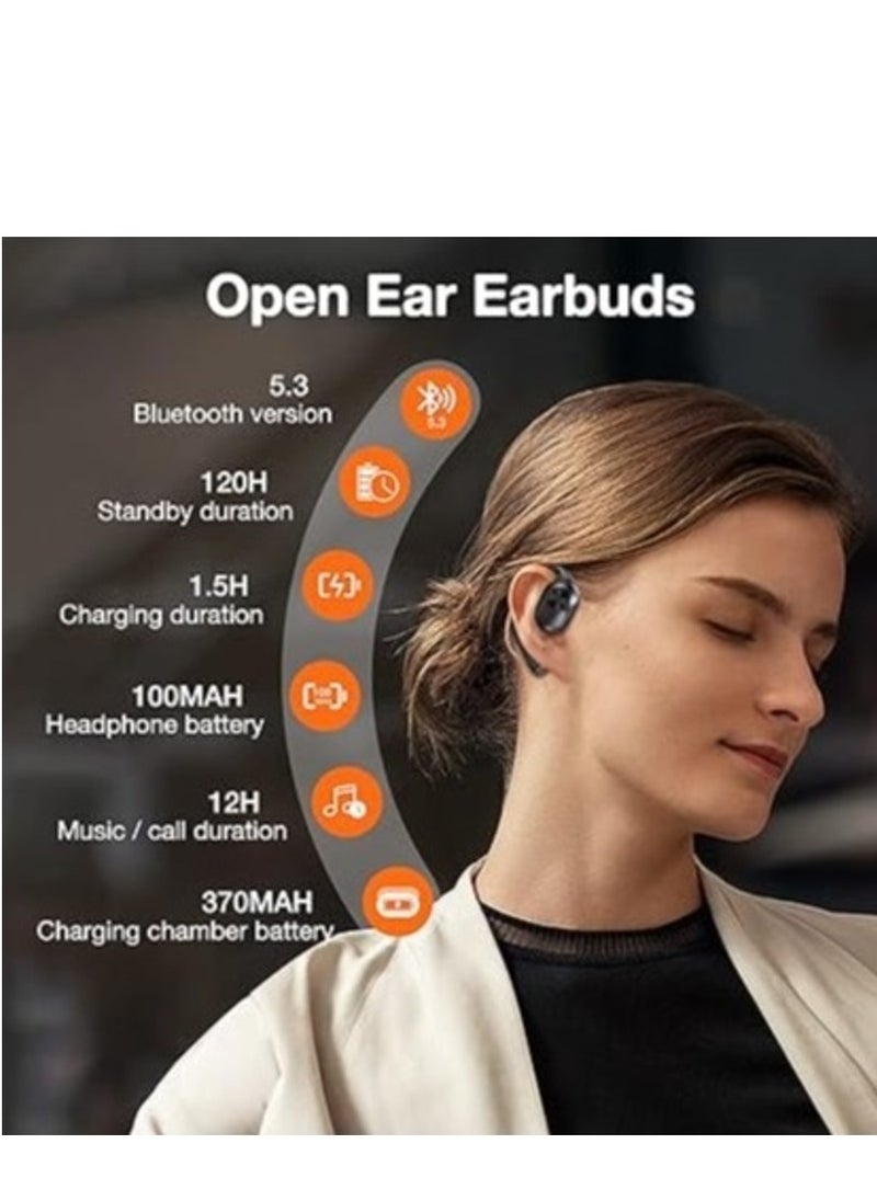 MORE POWER More Power Bluetooth 5.3 Sensor Audio Transmission Open Wireless Sports Earphones with Large Capacity Battery, Stereo Sound, IPX5 Waterproof and Charging Box by More Power  - Image 5
