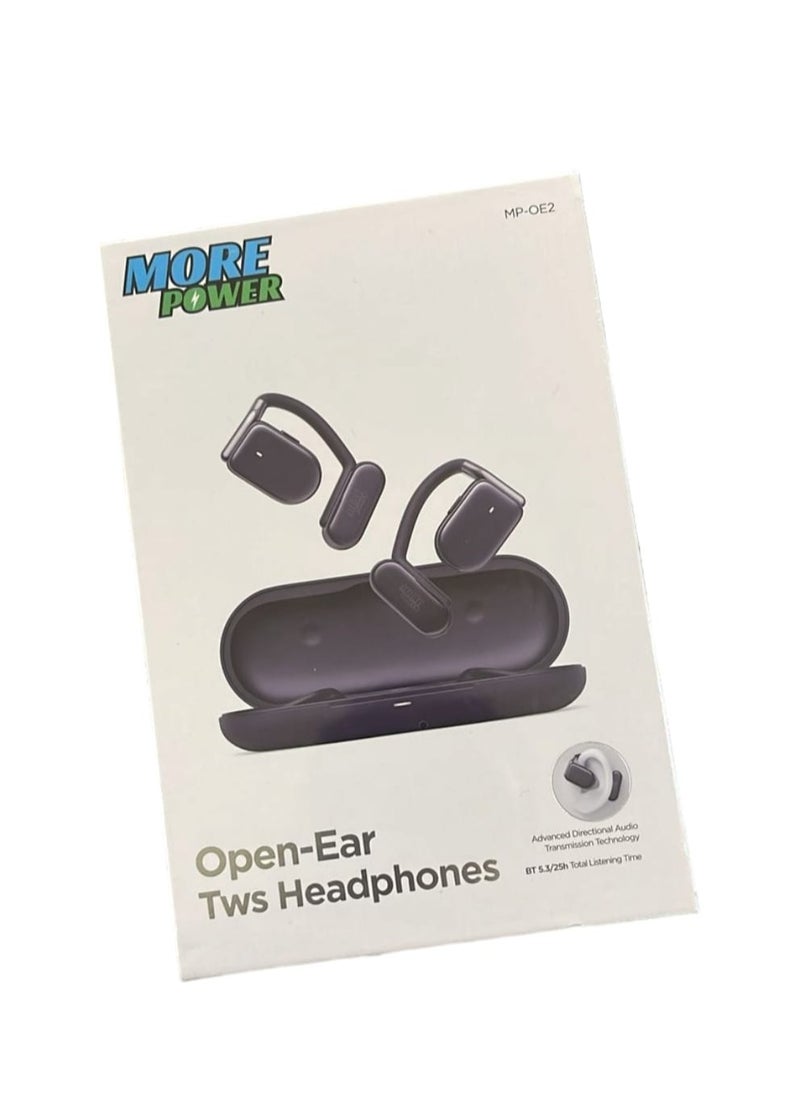 More Power Bluetooth 5.3 Sensor Audio Transmission Open Wireless Sports Earphones with Large Capacity Battery, Stereo Sound, IPX5 Waterproof and Charging Box by More Power