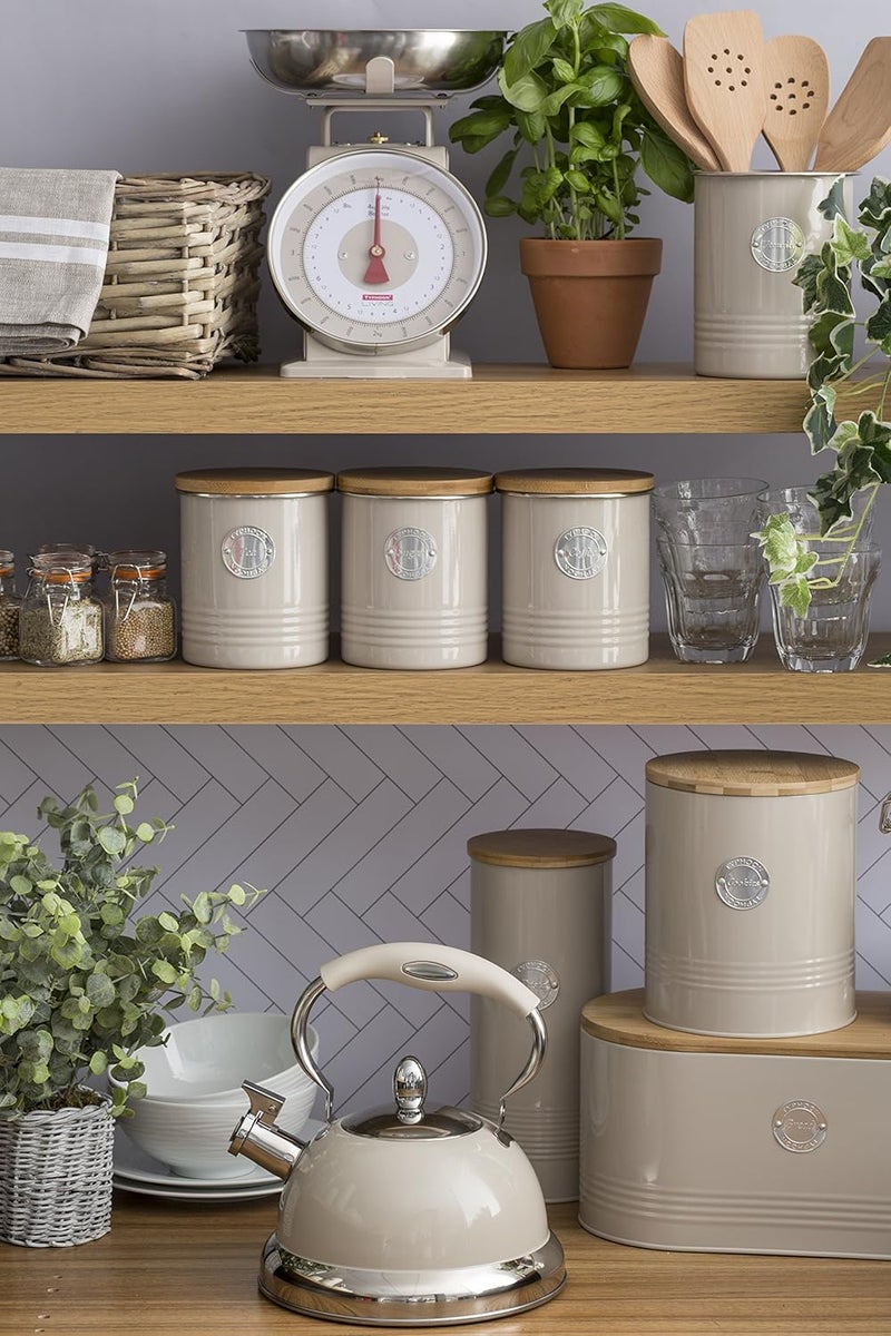 Typhoon Living Cream 2.5 L Pasta Storage Canister with Bamboo Fibre Lid - Image 3