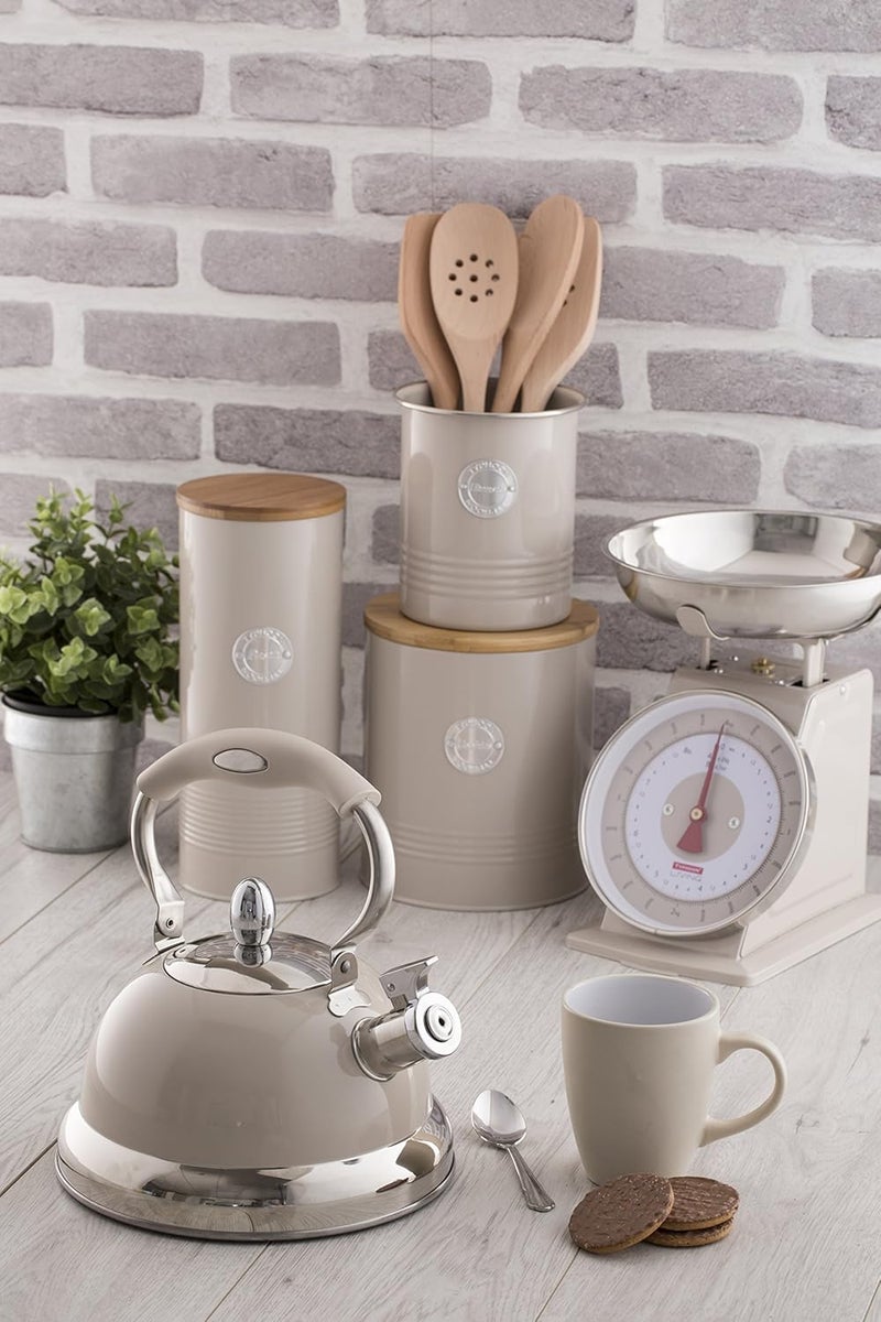 Typhoon Living Cream 2.5 L Pasta Storage Canister with Bamboo Fibre Lid - Image 2