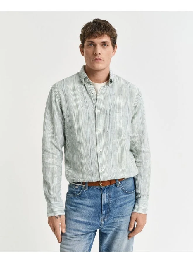 GANT  Gant Regular Linen Stripe Shirt for Men | Best Price UAE