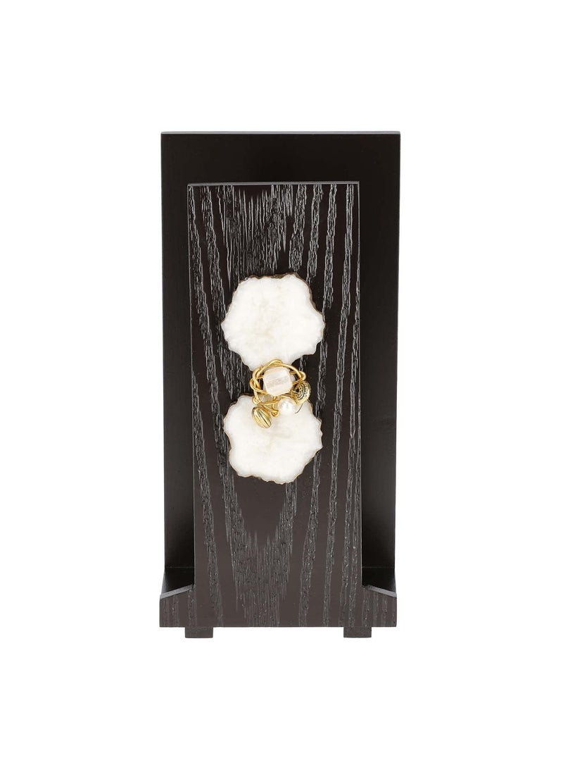 Cocktail - COCKTAIL Handcrafted Wooden Hand Towel Holder| Towel Stand for Bathroom| Napkin Holder for Washbasin| Towel Stand| Guests Towel Organizer Rack| Bathroom Accessories |Towel Rack Brown (M Agate) - Image 1
