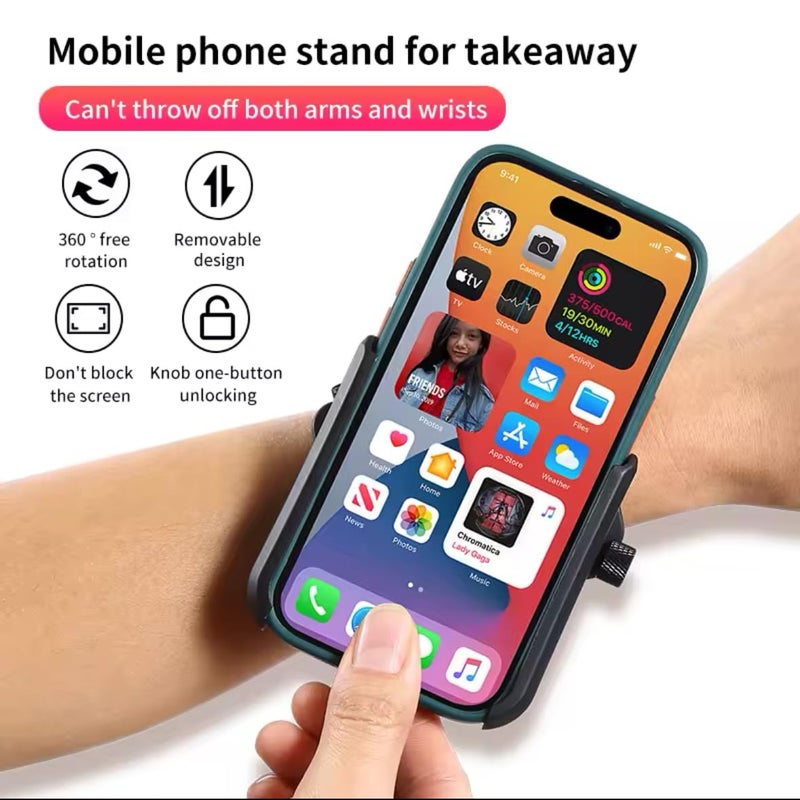 FKU Sports Wristband Phone Holder Mount Armband for Running Hiking Cycling Driving, Cell Phone Accessories | Mounts & Holders - Image 4