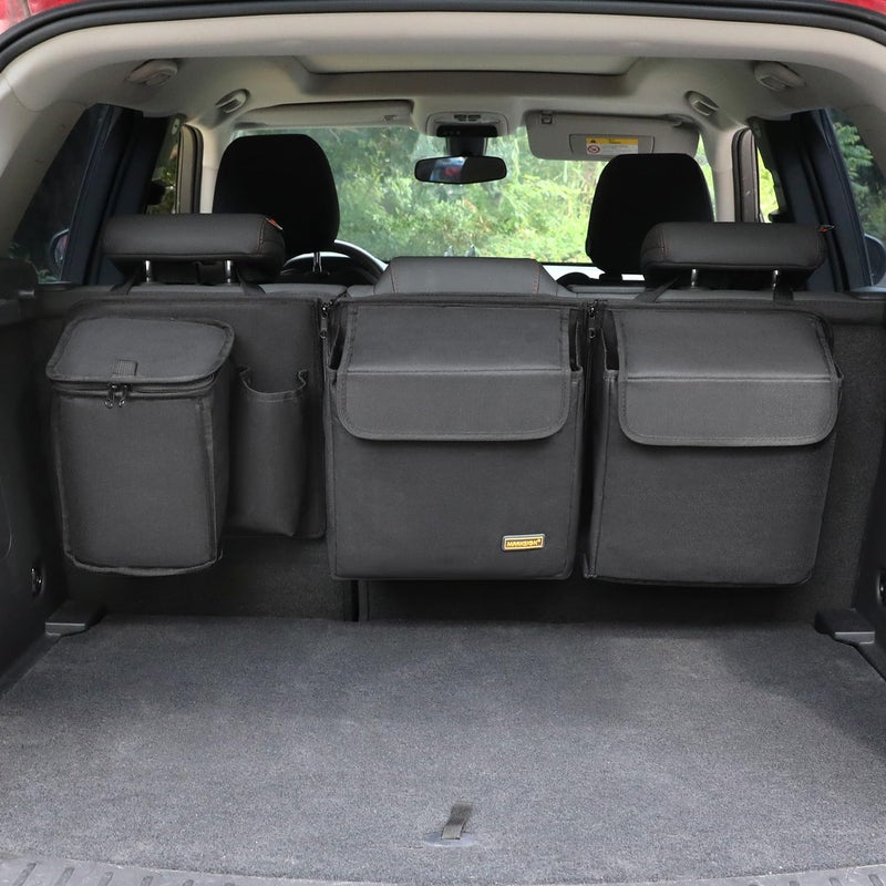 MARKSIGN Deluxe Car Trunk Organizer, Detachable Backseat Hanging Organizer Storage Modules with Built-in Cooler for Car Small SUV, Patent Pending - Image 1