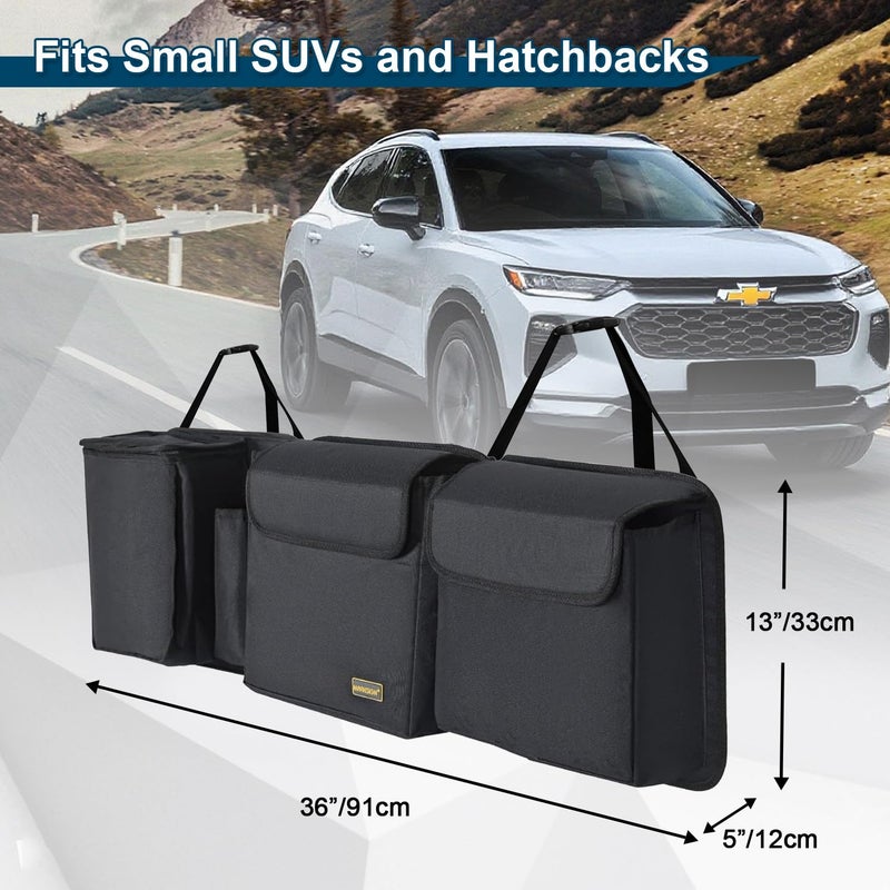 MARKSIGN Deluxe Car Trunk Organizer, Detachable Backseat Hanging Organizer Storage Modules with Built-in Cooler for Car Small SUV, Patent Pending - Image 2