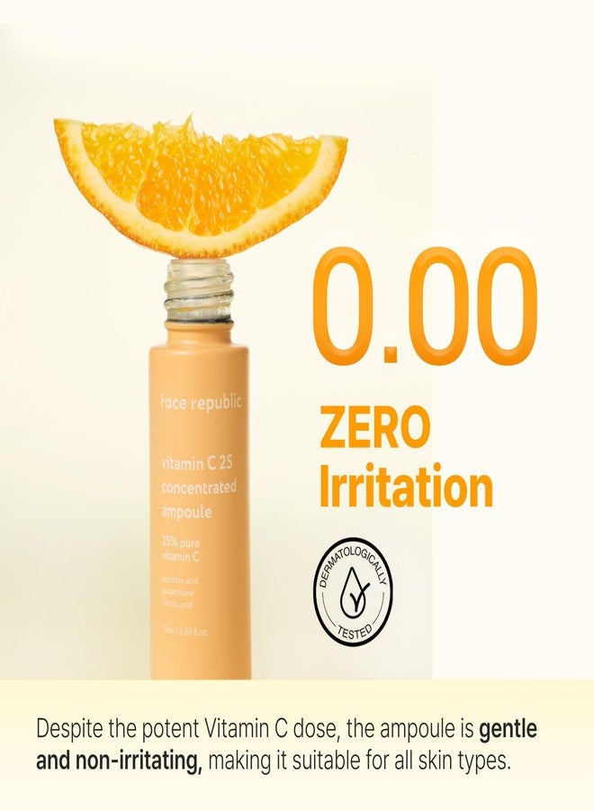 Face Republic Vitamin C 25 Concentrated Ampoule | 25% Ascorbic Acid, Glutathione, Antioxidants | No Irritation, Improve Skin Tone | Radiant Skin - Image 4