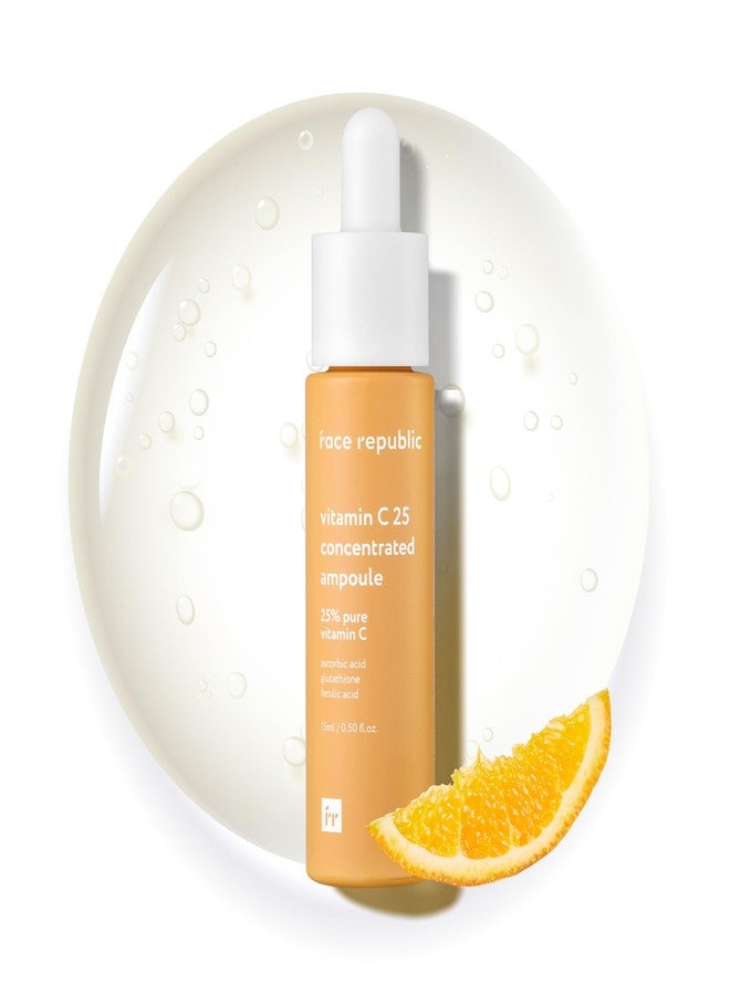 Face Republic Vitamin C 25 Concentrated Ampoule | 25% Ascorbic Acid, Glutathione, Antioxidants | No Irritation, Improve Skin Tone | Radiant Skin - Image 1
