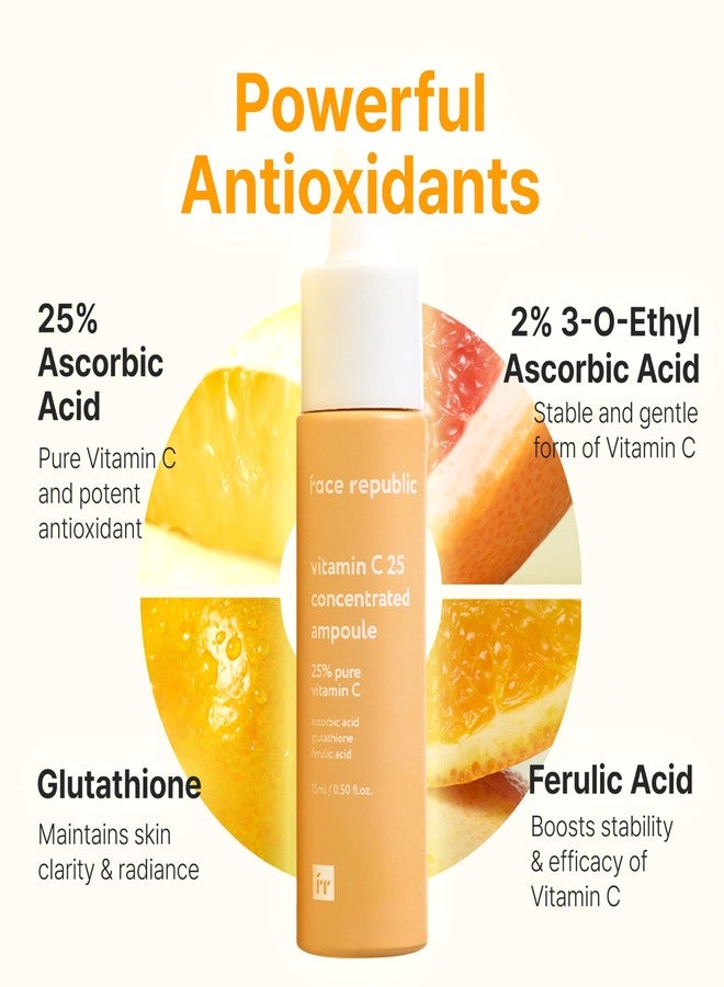 Face Republic Vitamin C 25 Concentrated Ampoule | 25% Ascorbic Acid, Glutathione, Antioxidants | No Irritation, Improve Skin Tone | Radiant Skin - Image 5