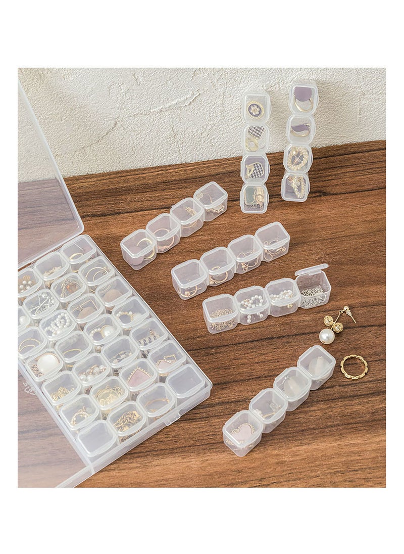 Multifunctional Portable Transparent Jewelry Box Earrings Necklace Ring Anti-oxidation Jewelry Box Transparent Storage Box
