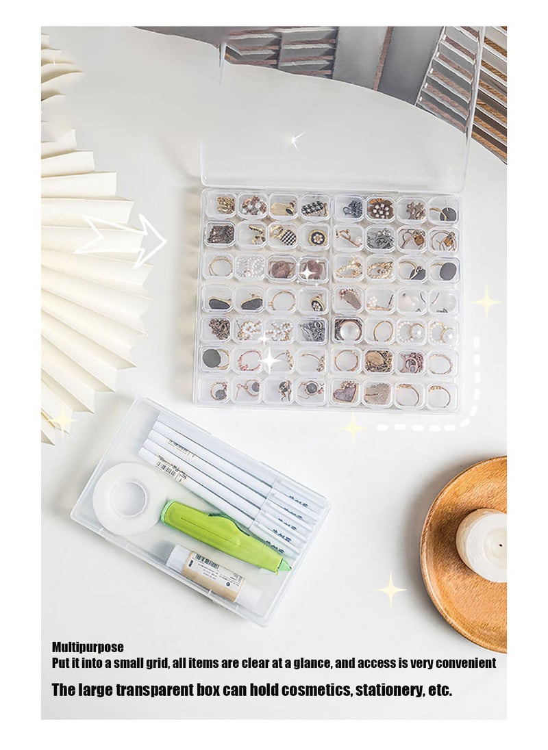 Multifunctional Portable Transparent Jewelry Box Earrings Necklace Ring Anti-oxidation Jewelry Box Transparent Storage Box