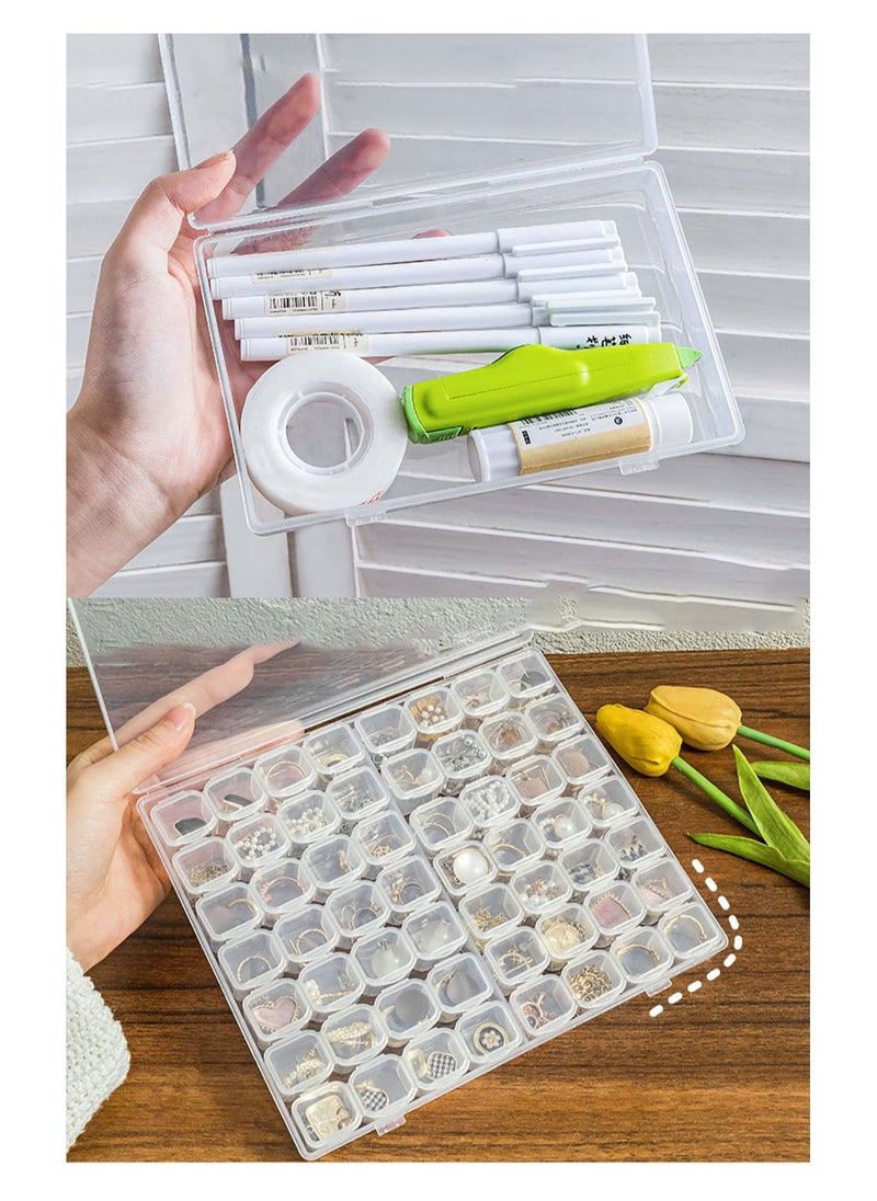 Multifunctional Portable Transparent Jewelry Box Earrings Necklace Ring Anti-oxidation Jewelry Box Transparent Storage Box