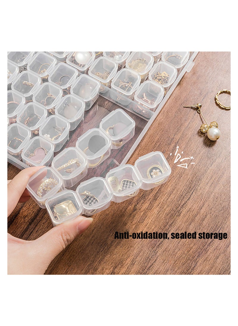 Multifunctional Portable Transparent Jewelry Box Earrings Necklace Ring Anti-oxidation Jewelry Box Transparent Storage Box