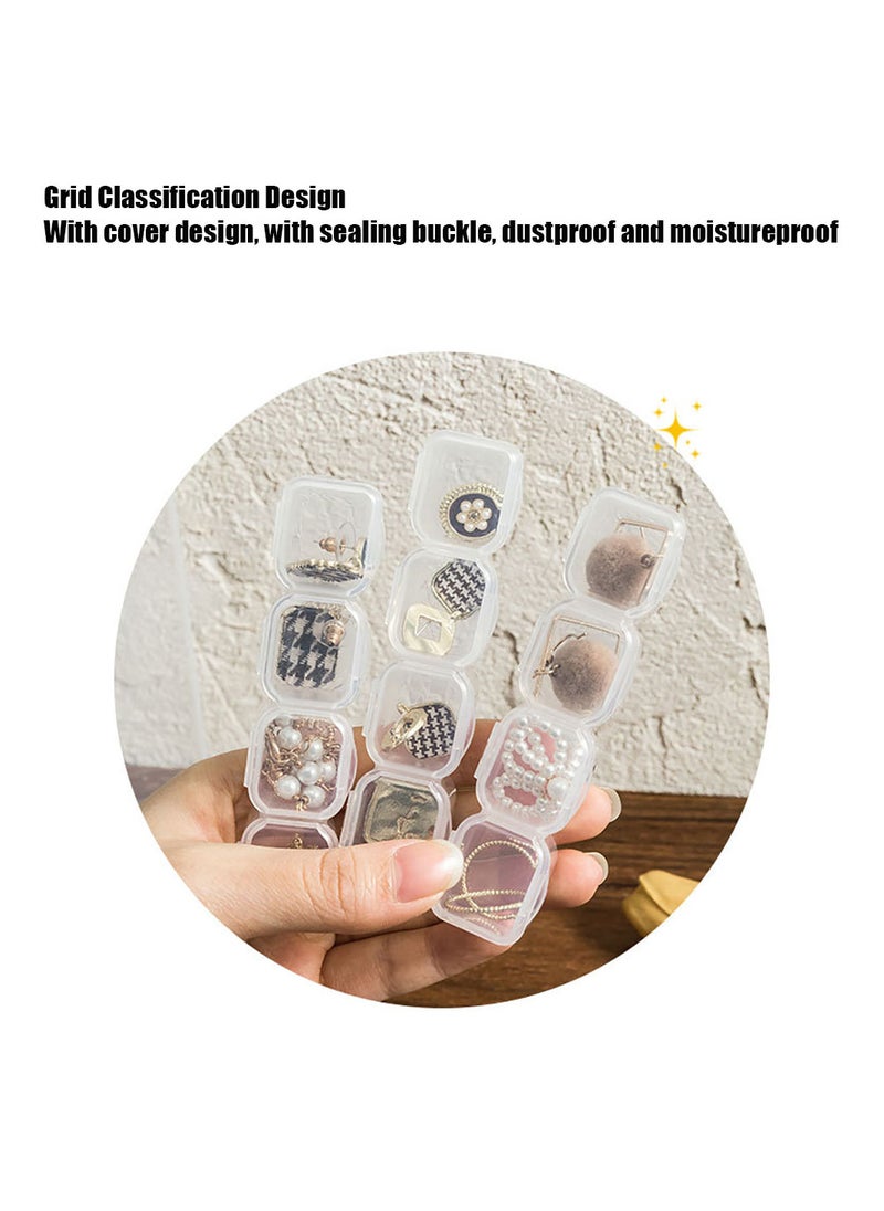 Multifunctional Portable Transparent Jewelry Box Earrings Necklace Ring Anti-oxidation Jewelry Box Transparent Storage Box
