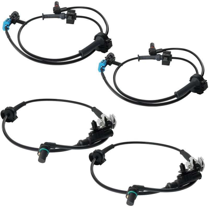 FRONEZER 4PCS ABS Wheel Speed Sensor Front & Rear Left Right Fit for 2007-2014 Chevy Silverado 1500 Avalanche Suburban 1500 Tahoe, GMC Yukon XL 1500, Escalade Replace# 15229012, 15121067, ALS1464, ALS1465, - Image 1