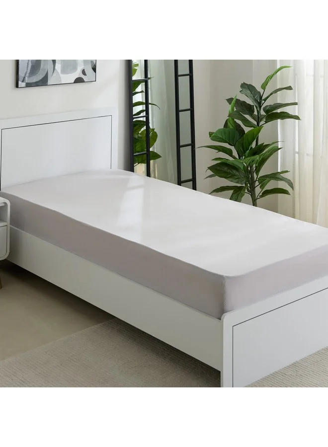 Home Box Purely-percale 300TC Single Fitted Sheet 90 x 200 x 36 cm