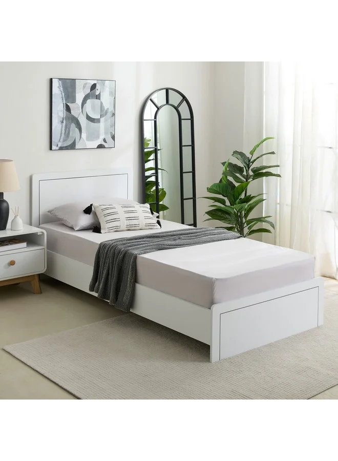 Home Box Purely-percale 300TC Single Fitted Sheet 90 x 200 x 36 cm