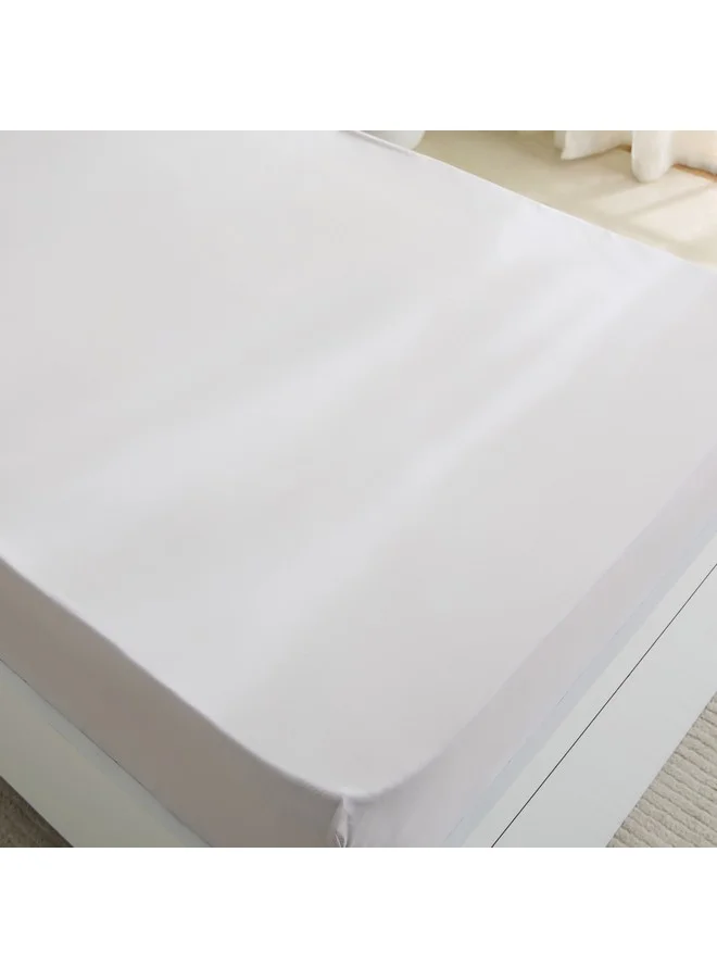 Home Box Purely-percale 300TC Single Fitted Sheet 90 x 200 x 36 cm