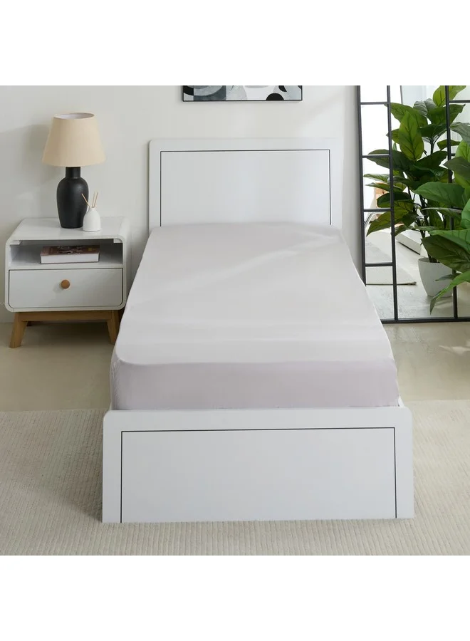 Home Box Purely-percale 300TC Single Fitted Sheet 90 x 200 x 36 cm