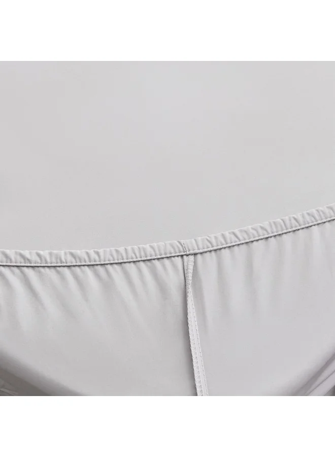 Home Box Purely-percale 300TC Single Fitted Sheet 90 x 200 x 36 cm